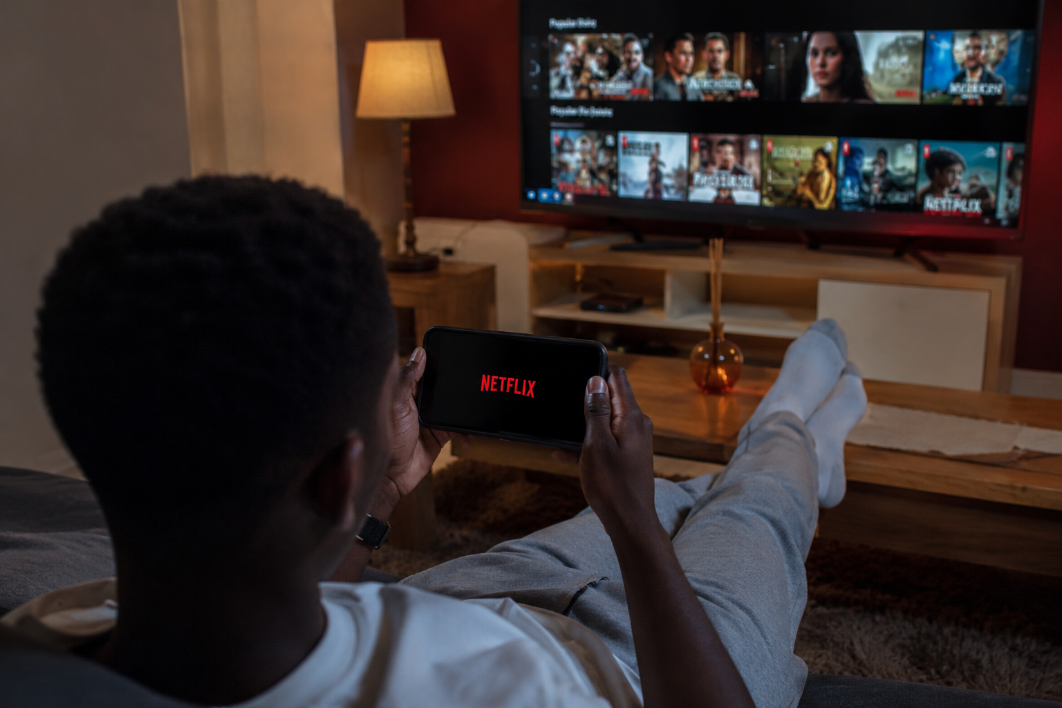 Netflix accessible depuis le téléphone